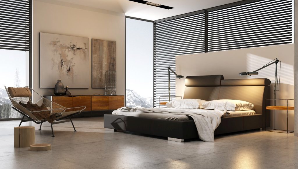 łóżko tapicerowane modern z pojemnikiem na pościel